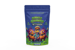 ALIEN MIRACLE MUSHROOM AMANITA/LIVE RESIN THC-A GUMMIES 5000MG/BAG 500MG/GUMMY