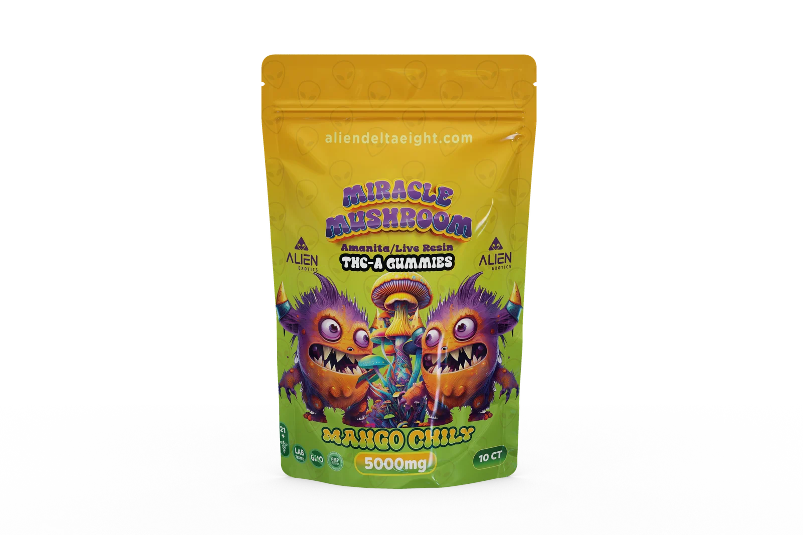 ALIEN MIRACLE MUSHROOM AMANITA/LIVE RESIN THC-A GUMMIES 5000MG/BAG 500MG/GUMMY