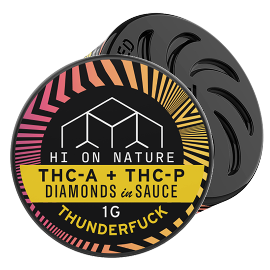 HI ON NATURE 1 GRAM THC-A + THC-P DIAMOND IN SAUCE