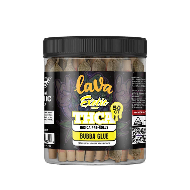LAVA EXOTIC PREMIUM THCA PRE ROLLS (50CT JAR)