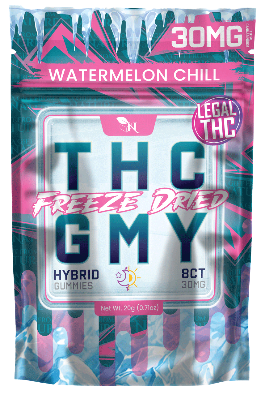 AGFN 25MG THC FREEZE DRIED GUMMY BAG (8CT/BAG, 25MG/BAG)