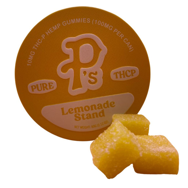 PUSHIN P'S EDIBLES 100MG/TIN PURE THC-P LEMONADE STAND 683723246025