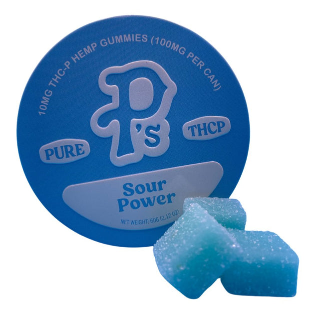 PUSHIN P'S EDIBLES 100MG/TIN PURE THC-P PUSHIN P'S EDIBLES 100MG THCP SOUR POWDER 683723245998