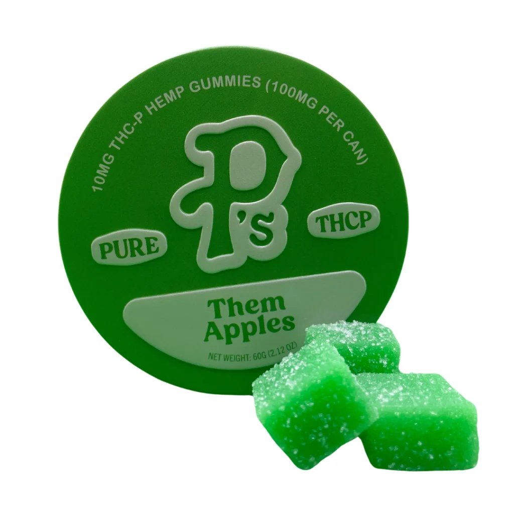 PUSHIN P'S EDIBLES 100MG/TIN PURE THC-P THEM APPLES 683723246018