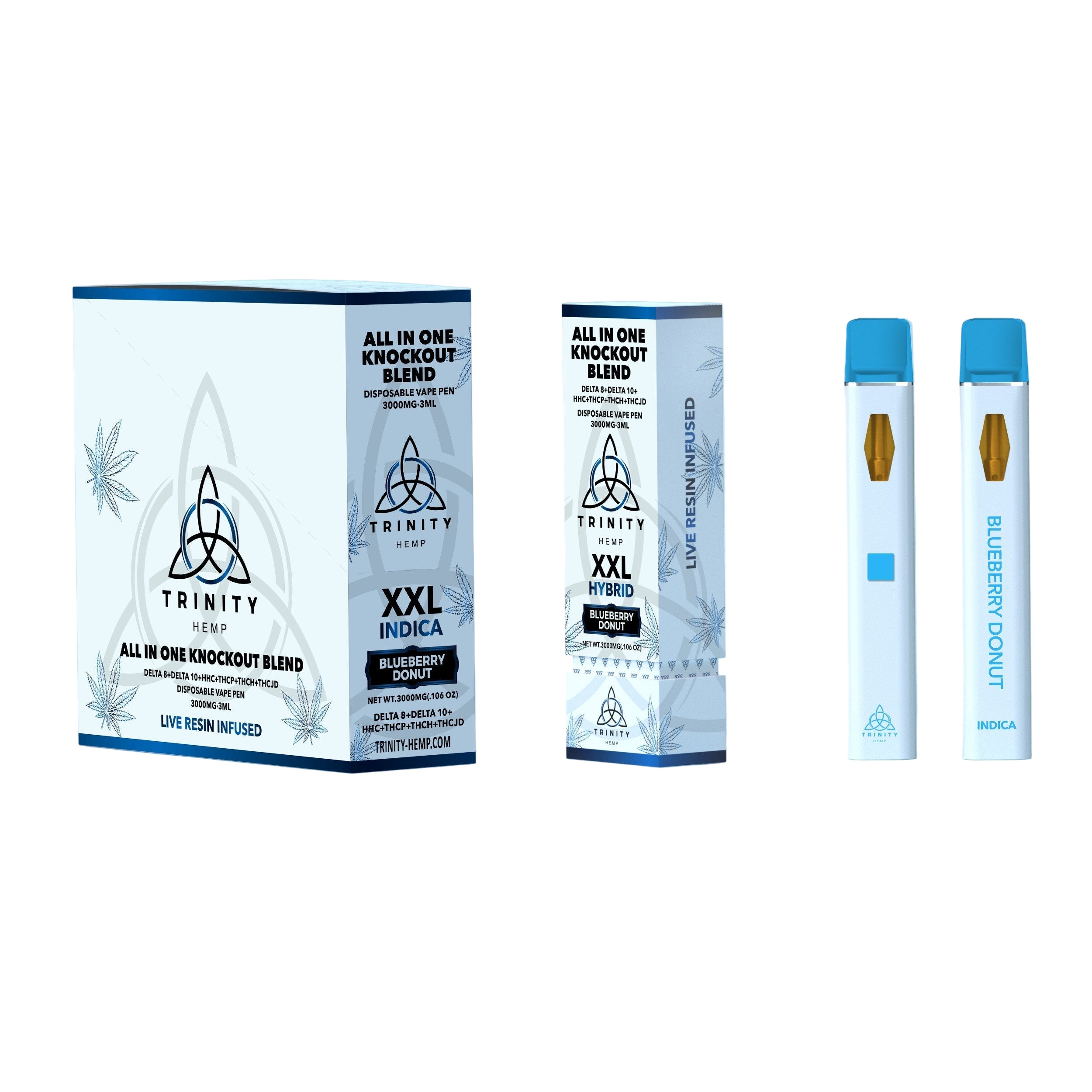 TRINITY HEMP KNOCKOUT BLEND 3ML (D8 + D10 + HHC + THCP + THCJD) DISPOSABLE