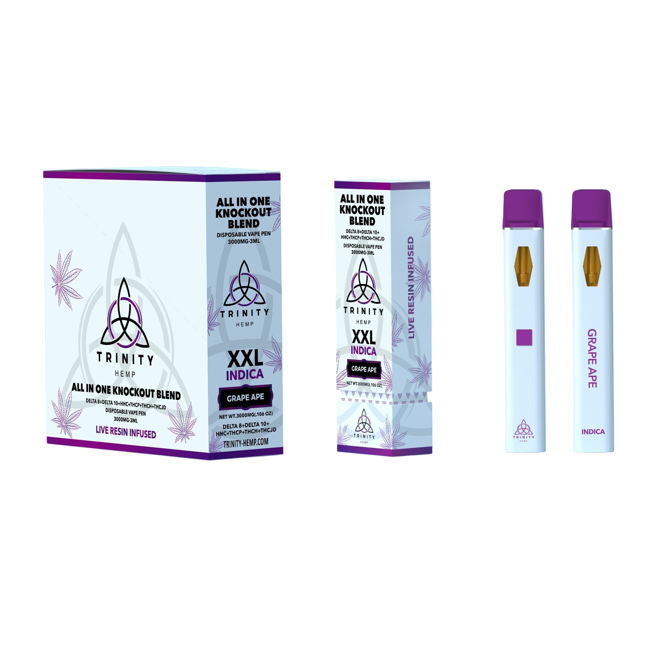 TRINITY HEMP KNOCKOUT BLEND 3ML (D8 + D10 + HHC + THCP + THCJD) DISPOS Rising Wholesale Inc. TRINITY HEMP KNOCKOUT BLEND 3ML (D8 + D10 + HHC + THCP + THCJD) DISPOS Rising Wholesale Inc.