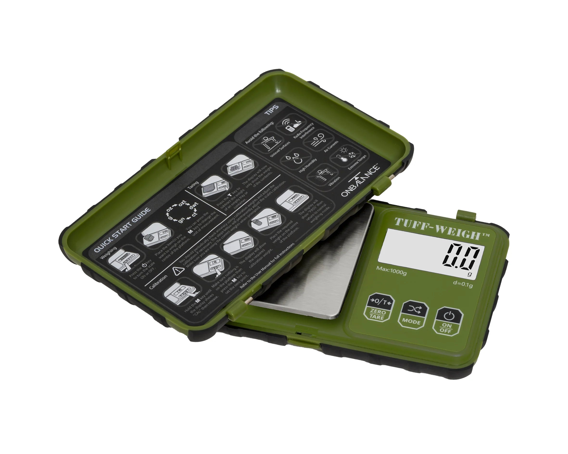 TRUWEIGH TUFF-WEIGH DIGITAL SCALE 1000G X 0.1G - GREEN