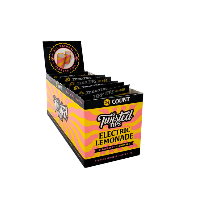 TWISTED TIPS FLAVORED TERPENE INFUSED FILTER TIPS ELECTRIC LEMONADE 815970021319