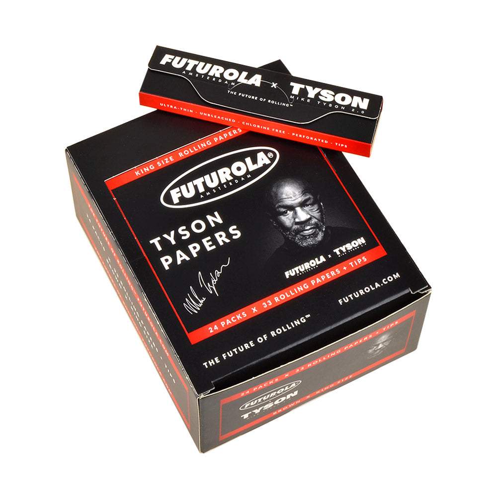 TYSON X FUTUROLA KING SIZE ROLLING PAPERS + TIPS (24 PACK)
