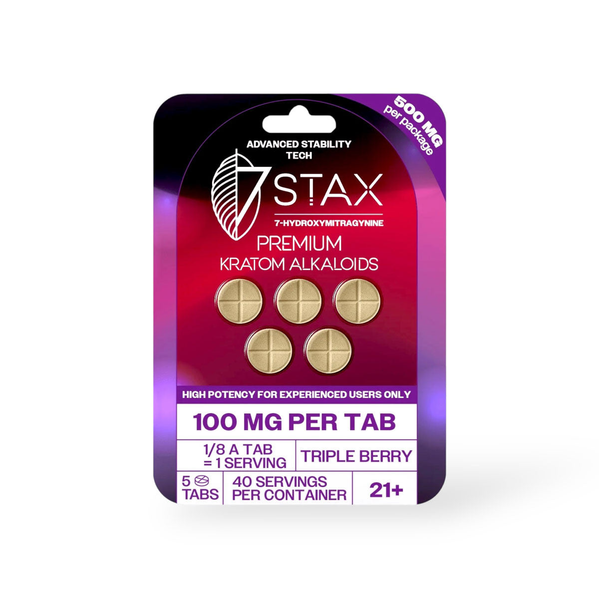 7STAX 7-HYDROXY 100MG PER TAB 5CT/PACK (10 PACK BOX)