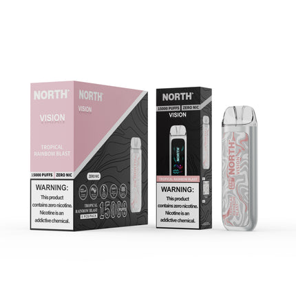 NORTH VISION ZERO NIC 15K PUFFS DISPOSABLE VAPE (5CT DISPLAY)