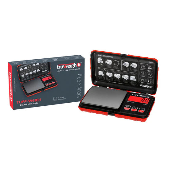 TRUWEIGH TUFF-WEIGH DIGITAL SCALE 1000G X 0.1G - RED (TUFF-1000-1-RD)
