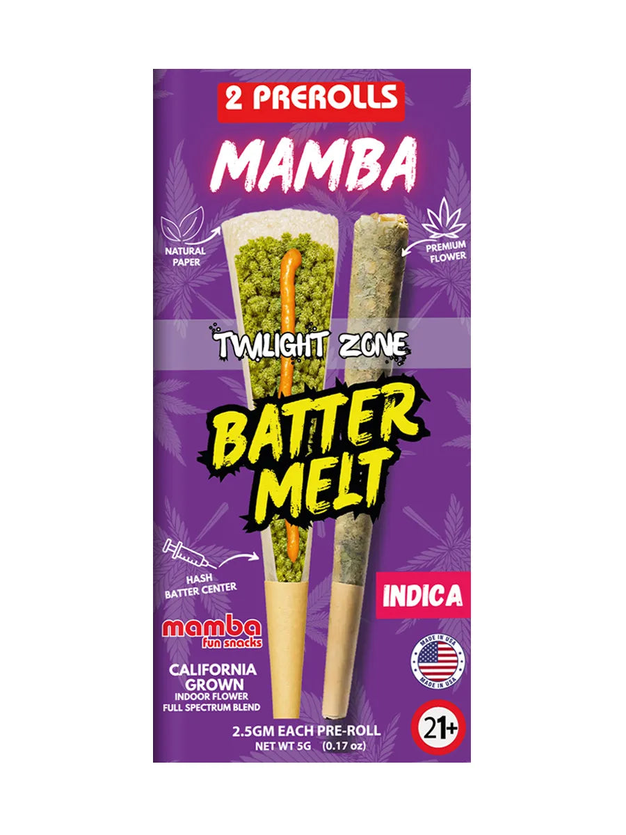MAMBA BETTER MELT 2.5 GRAM THC-A HASH BATTER PRE ROLL (2CT/PACK)
