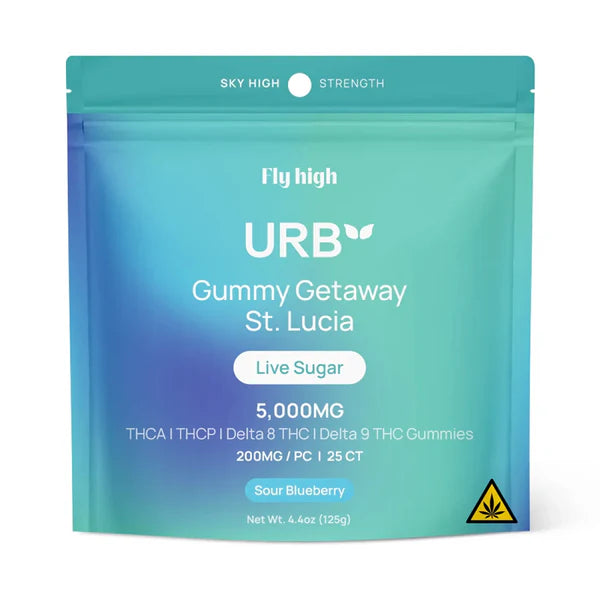 URB GUMMY GETAWAY 5000MG THCA LIVE SUGAR GUMMIES (25CT BAG)