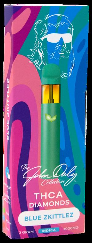 URB THE JOHN DALY COLLECTION THCA DIAMONDS 3 GRAM DISPOSABLE BLUE ZKITTLEZ (INDICA) 810088845697