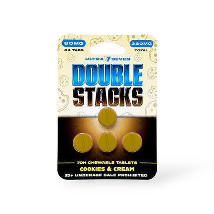 ULTRA 7 SEVEN DOUBLE STACKS 80MG 7OH CHEWABLE TABLETS (4CT/PK, 320MG/PK)