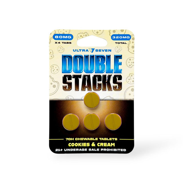 ULTRA 7 SEVEN DOUBLE STACKS 80MG 7OH CHEWABLE TABLETS (4CT/PK, 320MG/PK)