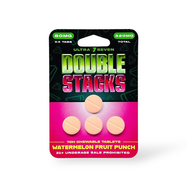 ULTRA 7 SEVEN DOUBLE STACKS 80MG 7OH CHEWABLE TABLETS (4CT/PK, 320MG/PK)