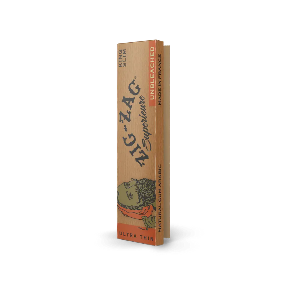 ZIG-ZAG UNBLEACHED ROLLING PAPERS KING SLIM (24CT/DISPLAY) | NATURAL GUM