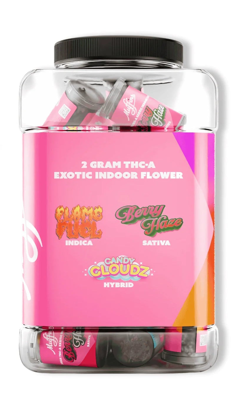 MUFFINS 2 GRAM THC-A EXOTIC FLOWER 27CT JAR