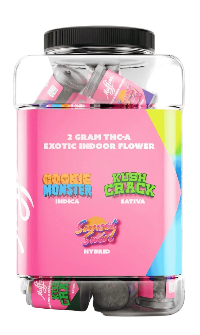 MUFFINS 2 GRAM THC-A EXOTIC FLOWER 27CT JAR