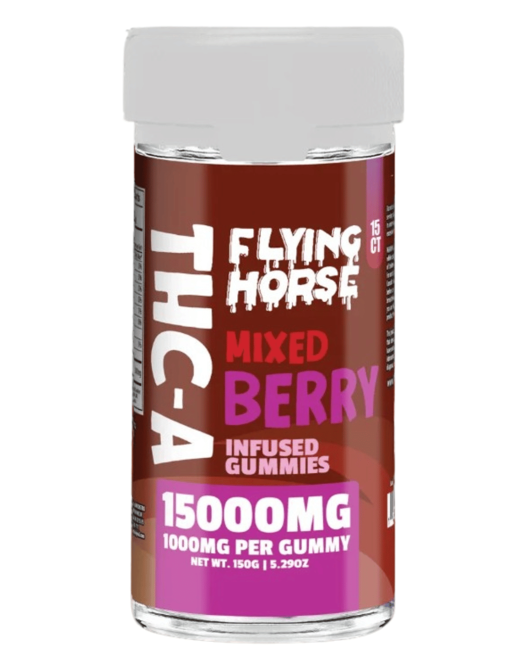 FLYING HORSE 15000MG THC-A GUMMIES (15CT JAR)
