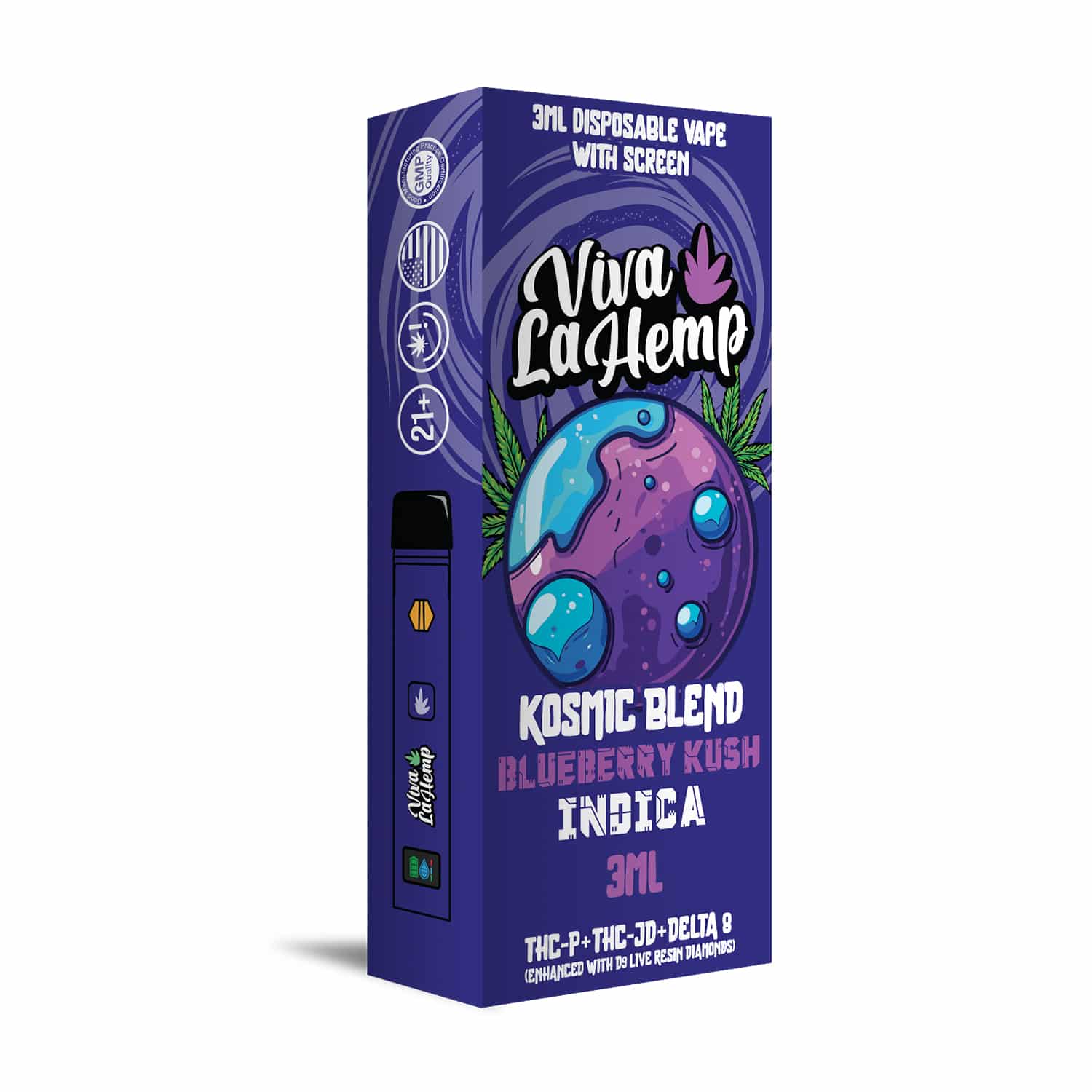 VIVA LA HEMP 3ML KOSMIC BLEND DISPOSABLE (THC-P THC-JD, D-8) – Rising  Wholesale Inc
