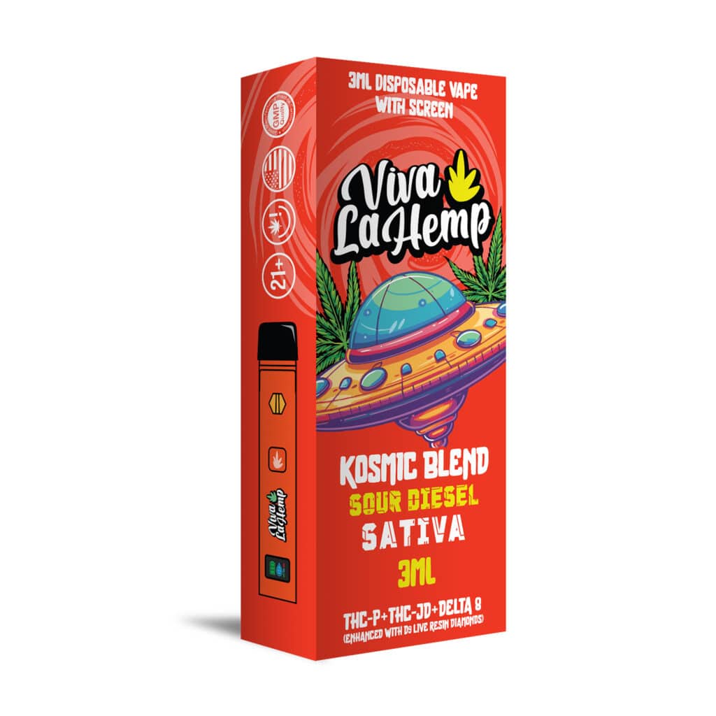 VIVA LA HEMP 3ML KOSMIC BLEND DISPOSABLE (THC-P THC-JD, D-8) Rising Wholesale Inc. VIVA LA HEMP 3ML KOSMIC BLEND DISPOSABLE (THC-P THC-JD, D-8) Rising Wholesale Inc.