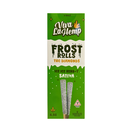 VIVA LA HEMP 4.5 GRAM THC-A DIAMOND FROST ROLLS (2CT/PACK, 2.25G/CT)
