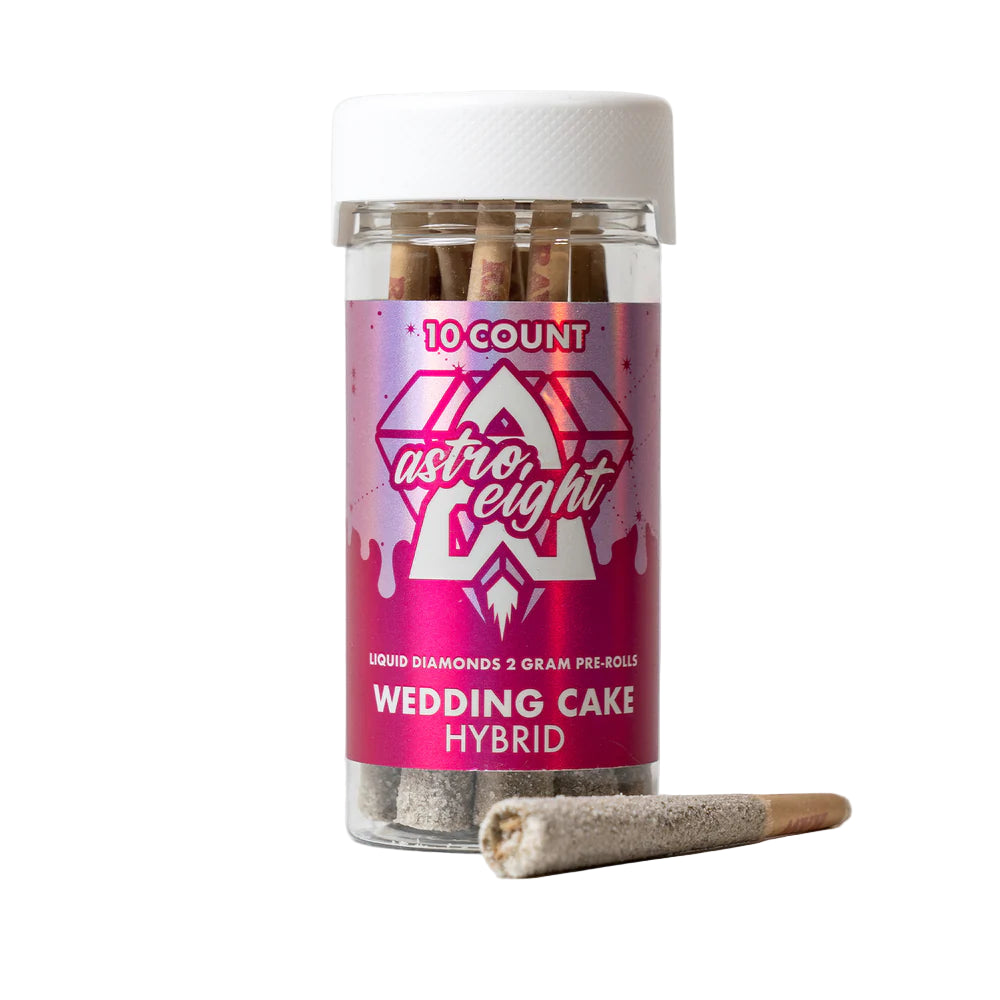 ASTRO 8 THC-A LIQUID DIAMONDS 2G PRE ROLLS 10CT/JAR