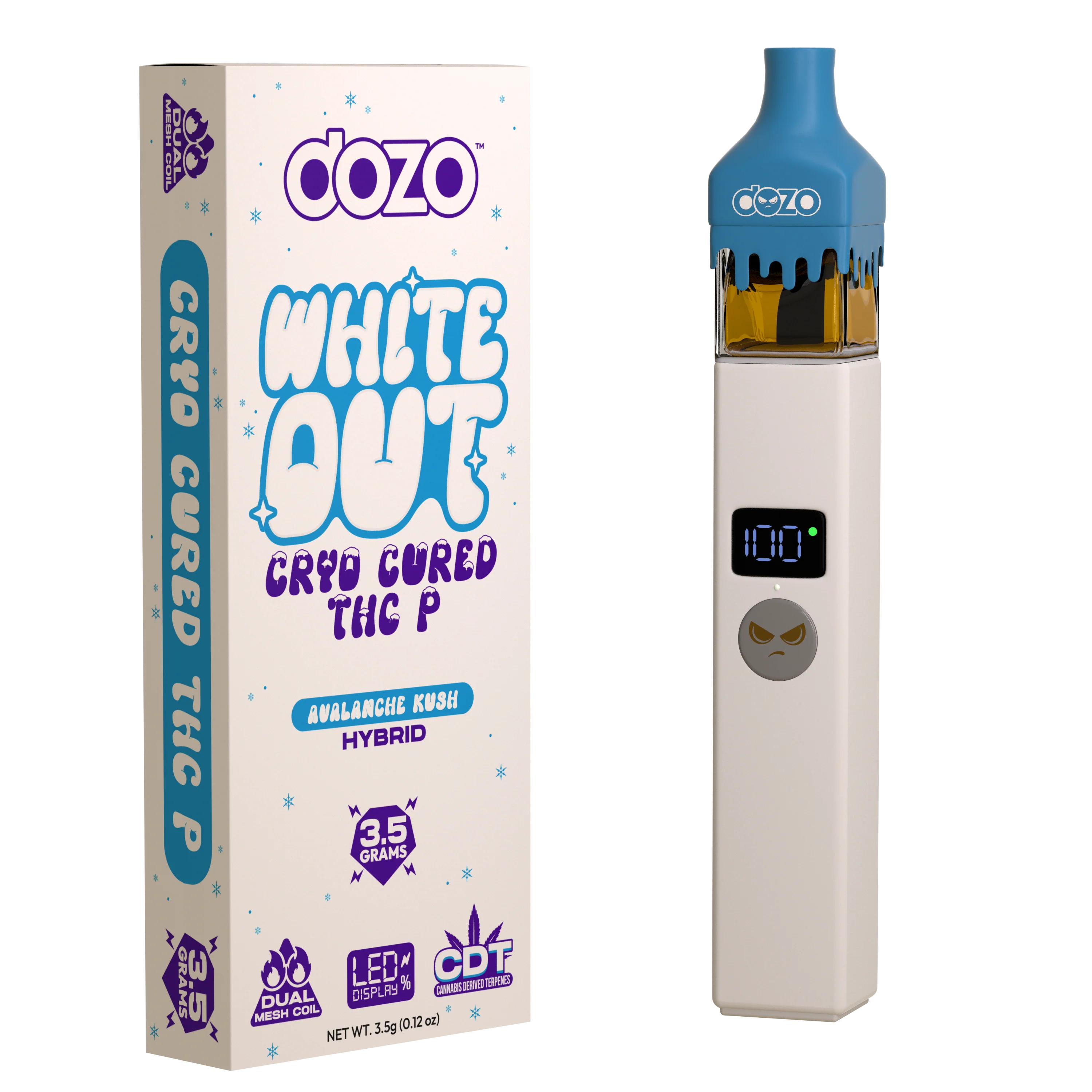 DOZO WHITE OUT CRYO CURED 3.5G THC-P DISPOSABLE