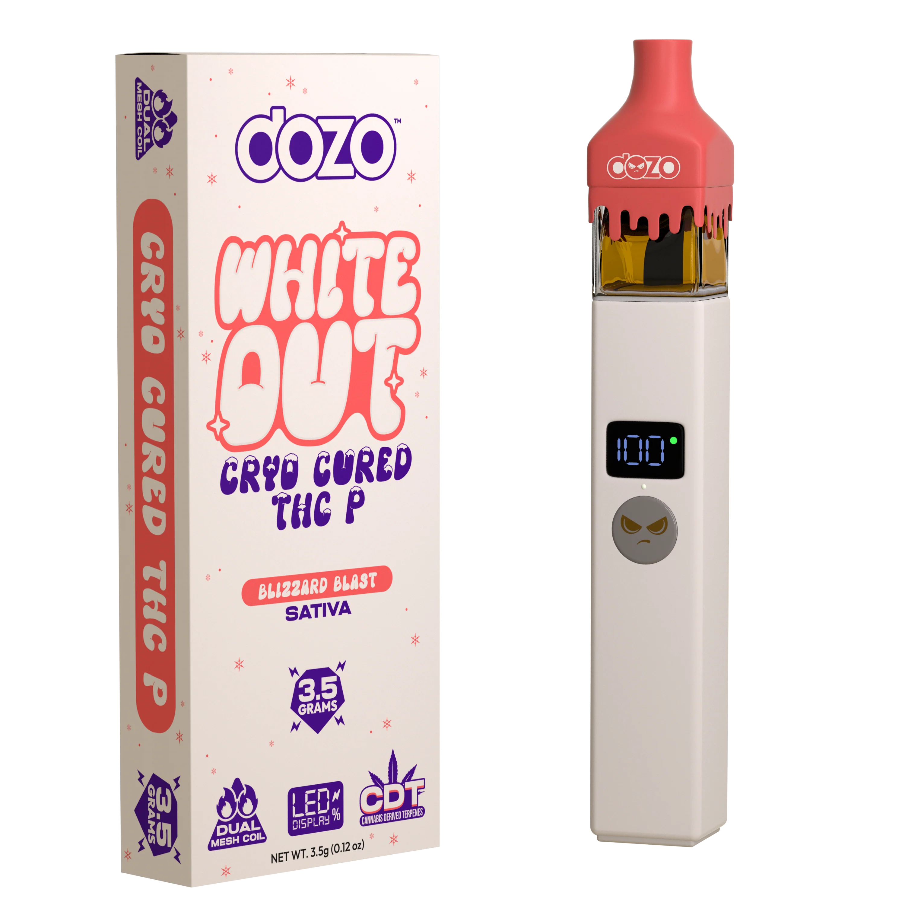 DOZO WHITE OUT CRYO CURED 3.5G THC-P DISPOSABLE