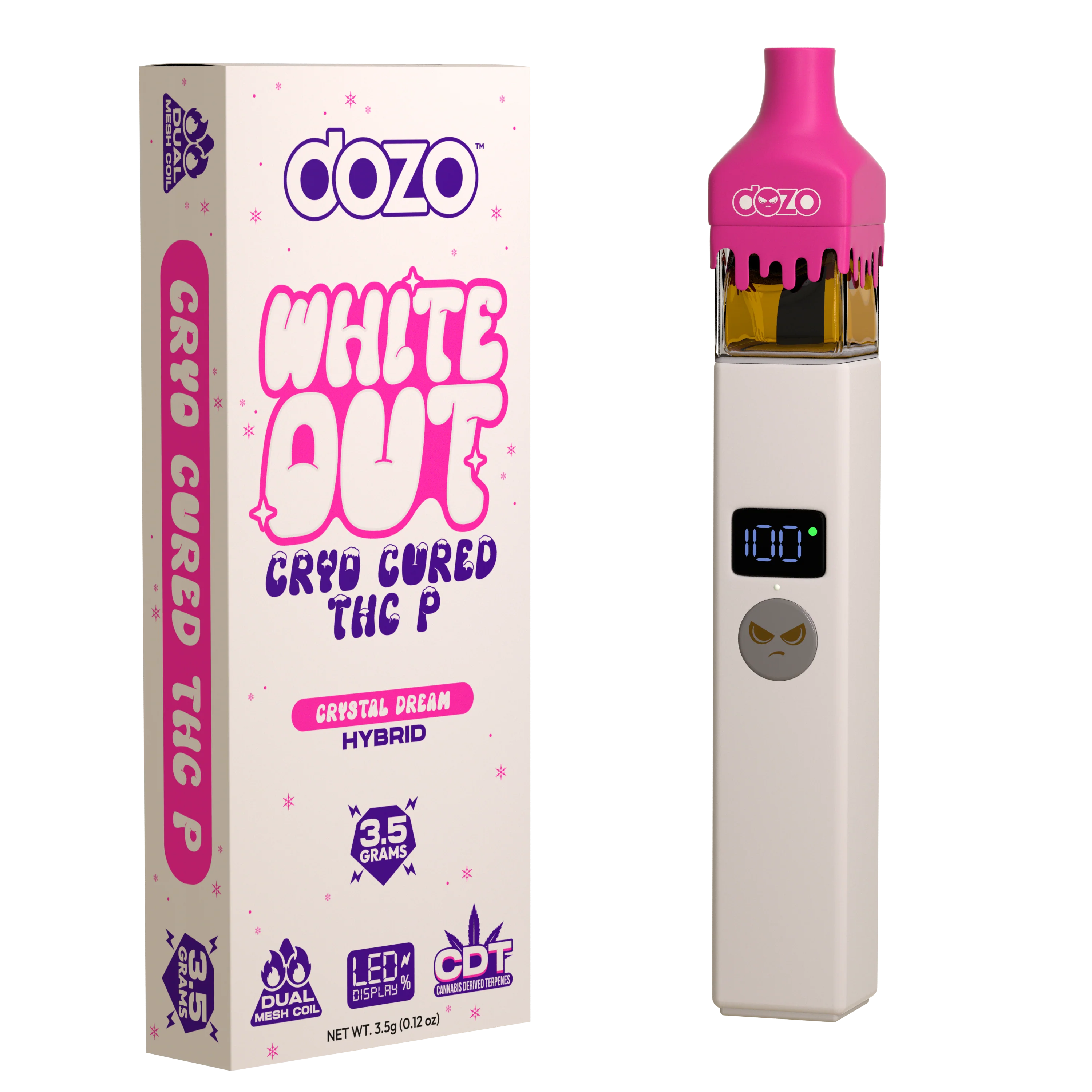 DOZO WHITE OUT CRYO CURED 3.5G THC-P DISPOSABLE