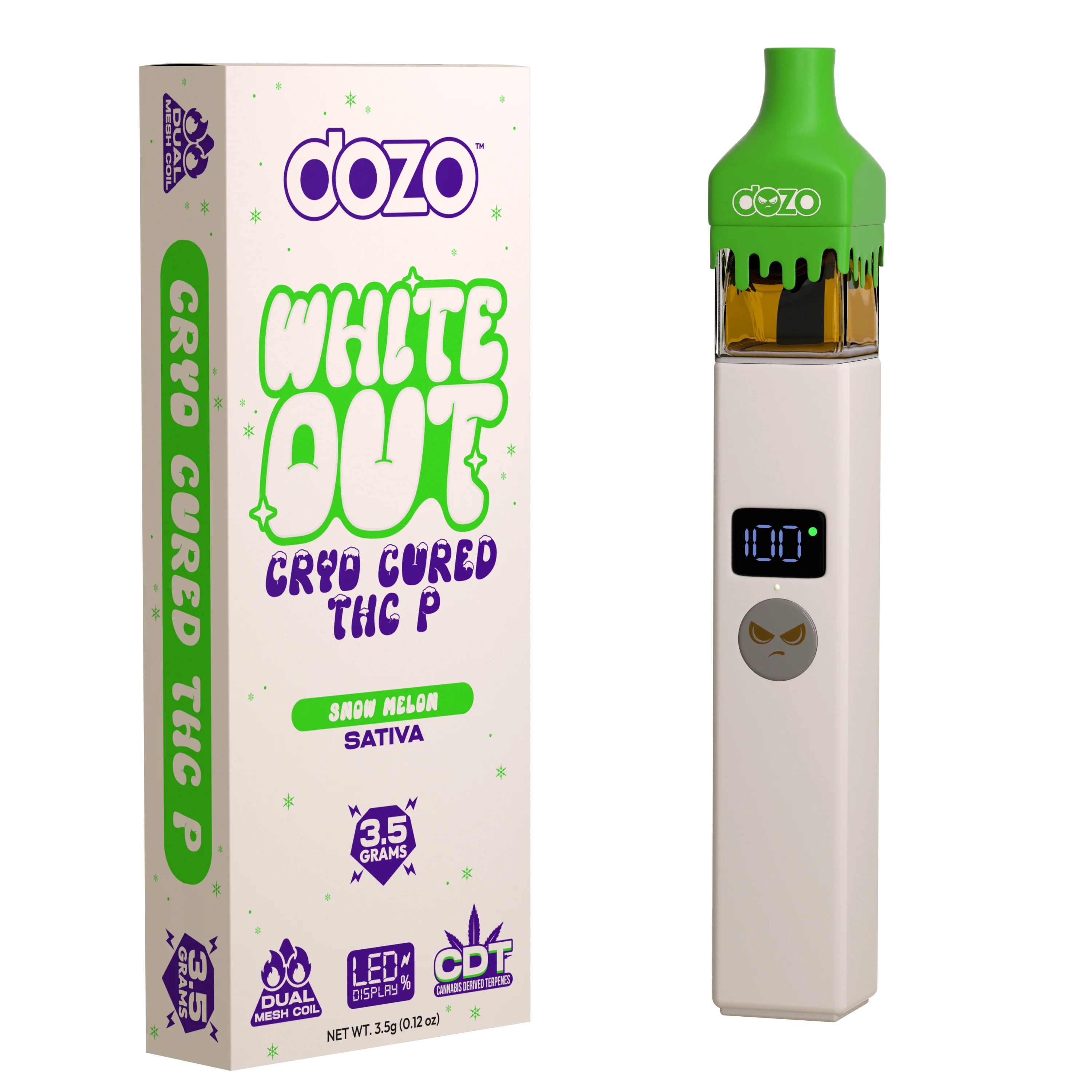 DOZO WHITE OUT CRYO CURED 3.5G THC-P DISPOSABLE