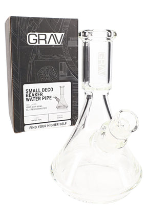 GRAV SMALL DECO BEAKER WATER PIPE | CLEAR
