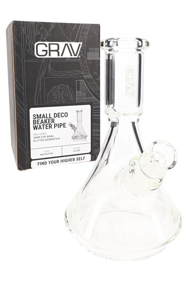GRAV SMALL DECO BEAKER WATER PIPE | CLEAR