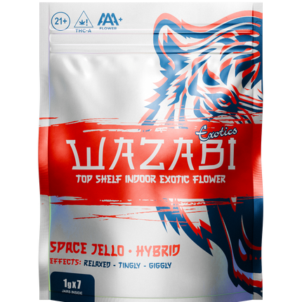 WAZABI TOP SHELF INDOOR EXOTIC FLOWER 1G X 7 JARS / BAG