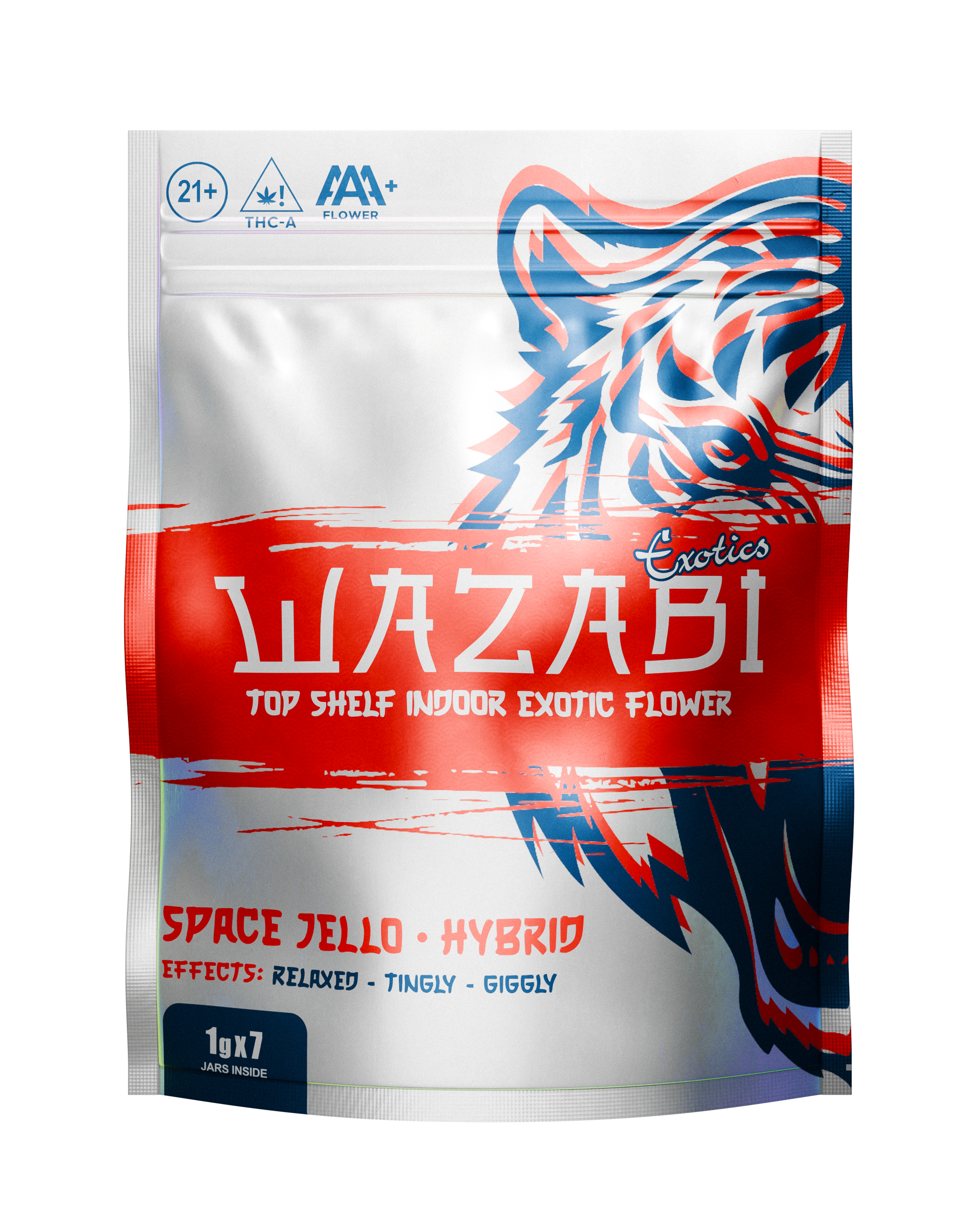 WAZABI TOP SHELF INDOOR EXOTIC FLOWER 1G X 7 JARS / BAG