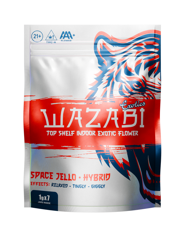 WAZABI TOP SHELF INDOOR EXOTIC FLOWER 1G X 7 JARS / BAG