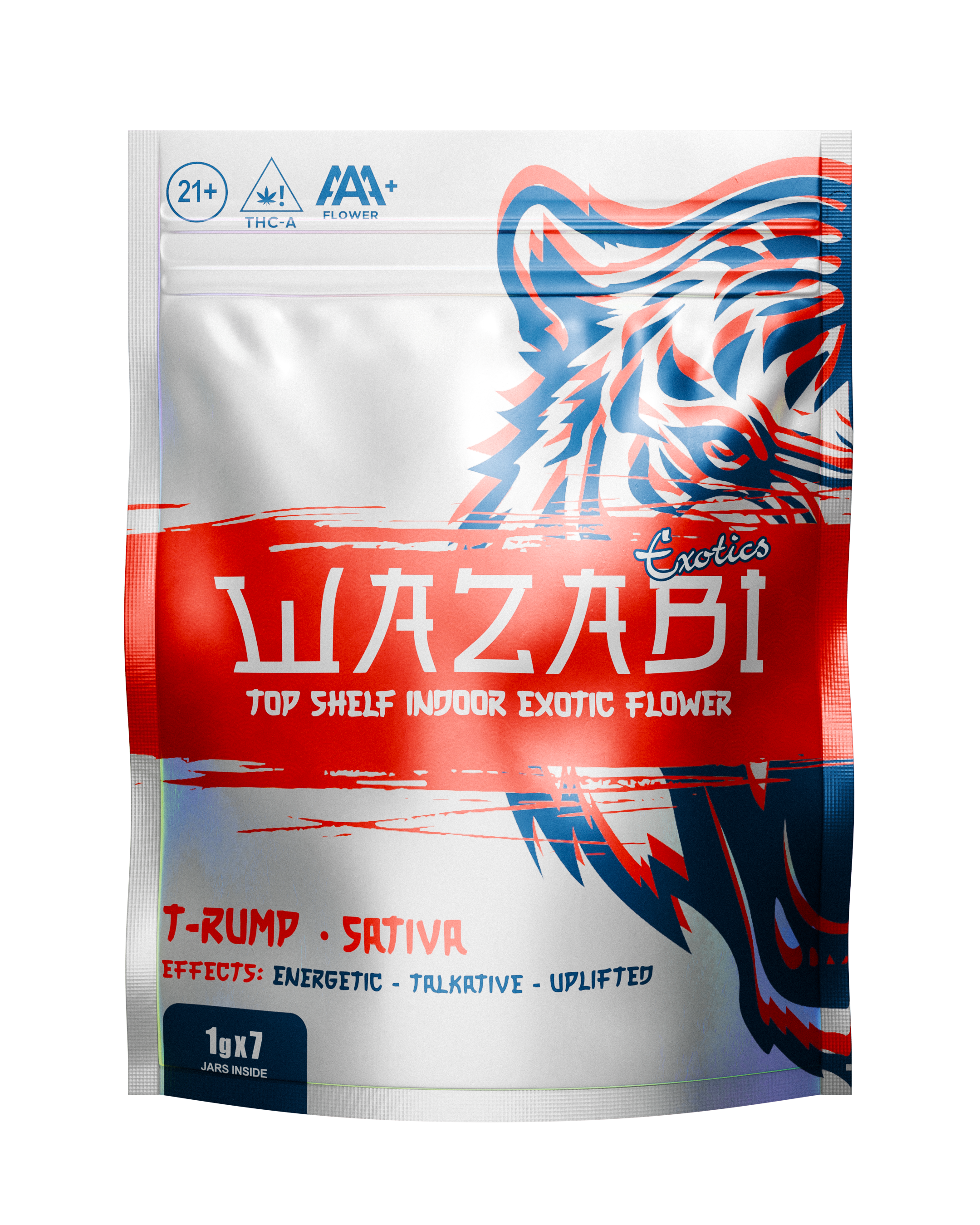 WAZABI TOP SHELF INDOOR EXOTIC FLOWER 1G X 7 JARS / BAG