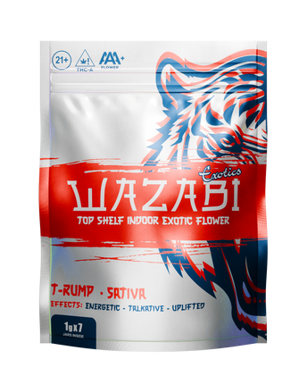 WAZABI TOP SHELF INDOOR EXOTIC FLOWER 1G X 7 JARS / BAG