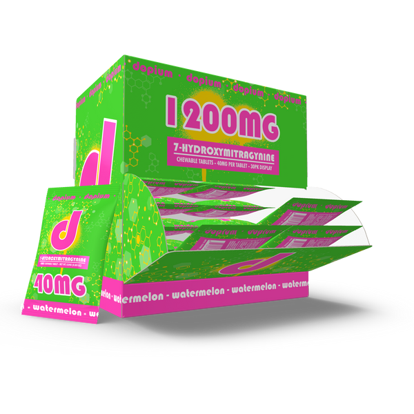 DOPIUM 7-HYROXYMITRAGYNINE 40MG TABLETS (30CT/DISPLAY)