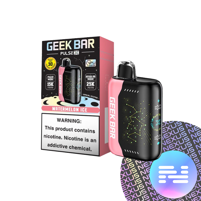 GEEK BAR PULSE X 25K PUFFS CURVED 3D SCREEN DISPOSABLE (5CT DISPLAY)