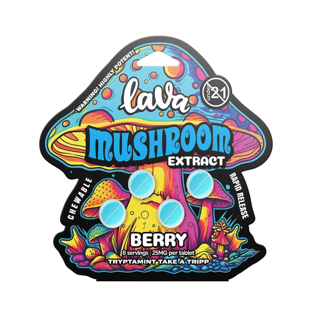 LAVA MUSHROOM EXTRACT 25MG CHEWABLE TABLET (4CT/PACK)