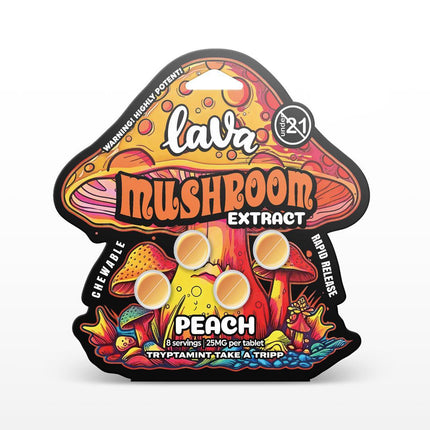 LAVA MUSHROOM EXTRACT 25MG CHEWABLE TABLET (4CT/PACK)