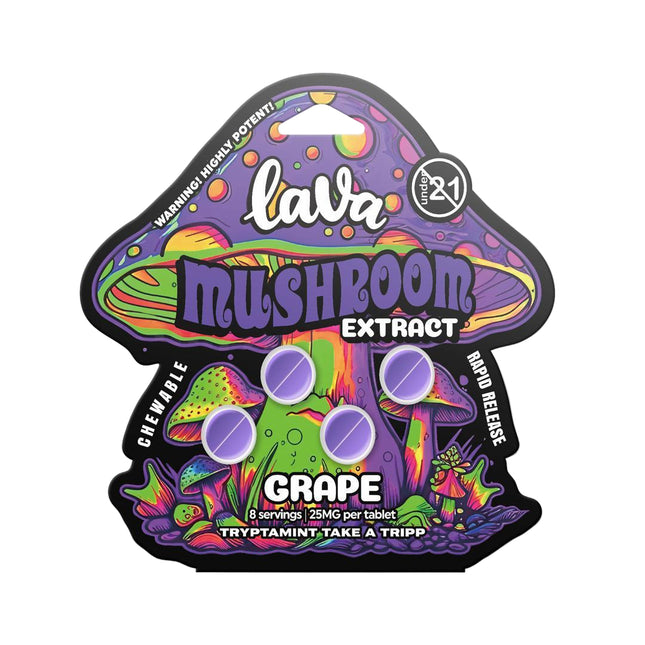 LAVA MUSHROOM EXTRACT 25MG CHEWABLE TABLET (4CT/PACK)