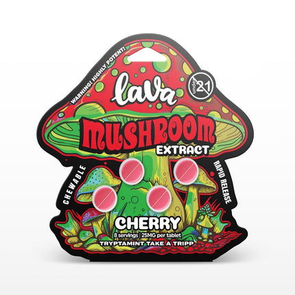 LAVA MUSHROOM EXTRACT 25MG CHEWABLE TABLET (4CT/PACK)