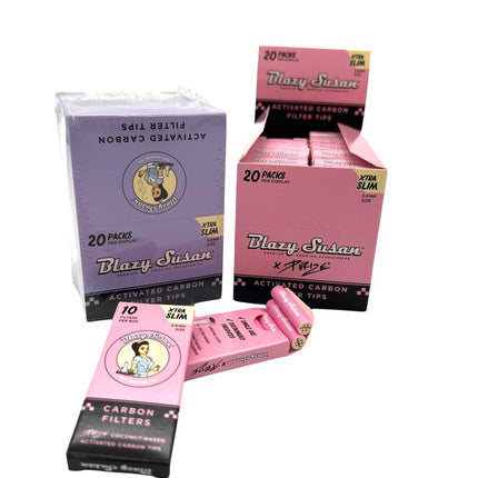 BLAZY SUSAN CONES | PINK PURIZE X BLAZY 5.9MM CARBON FILTER TIPS 20CT BAG