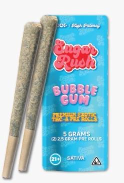 SUGAR RUSH PREMIUM EXOTICS THC-A PRE ROLLS 2 X 2.5G PER PACK