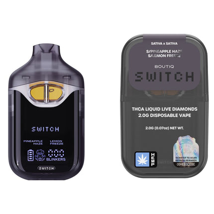 BOUTIQ SWITCH THCA LIQUID LIVE DIAMOND 2 GRAM DISPOSABLE